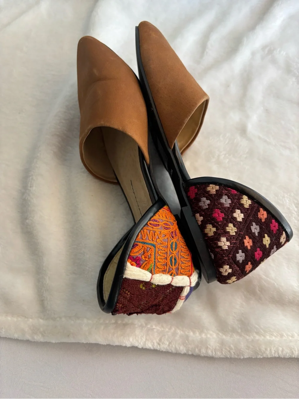 Free People Rajah D’Orsay Embroidered Flats Size 36/6